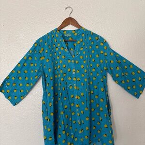 Antica Sartoria By Giacomo Cirque Top Womens One Size Blue  Tunic Lemons